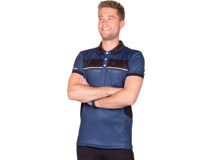Tričko Kai QHP, pánske, black/blue (Veľkosť 48)