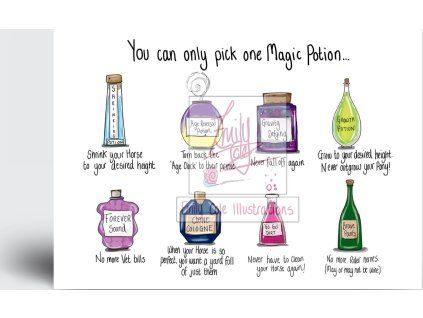 Magic potions greeting card