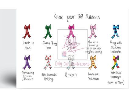 Tail ribbons greeting card
