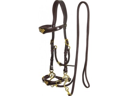 Uzdečka Hackamore Imperial F.R.A., havana