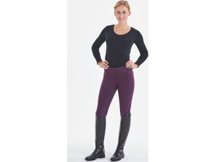 Legíny jazdecké Tornio Teens BUSSE, s gripom, detské, zimné, plum