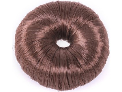 Gumička do vlasov Donut QHP, hnedá