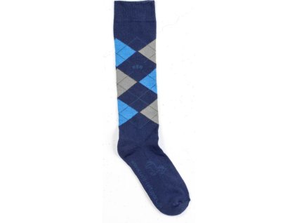 Podkolienky jazdecké Caro USG, pár, navy/light blue