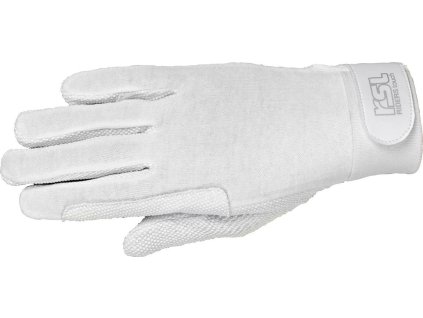 Rukavice jazdecké bavlnené Classic 2.0 RSL, biele