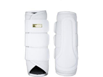 Gamaše drezúrne Classic Mesh Equestrian Stockholm, white/gold