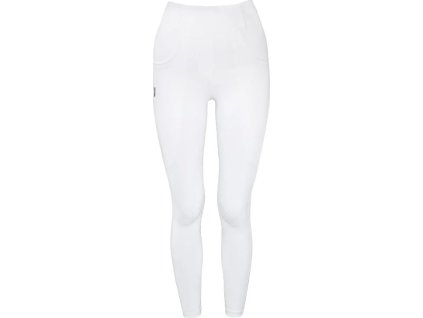 Legíny Compression Equestrian Stockholm, s gripom na kolenách, dámske, biele