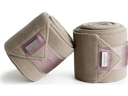Bandáže fleecové Desert Rose Equestrian Stockholm, 4 ks, 4 m, beige