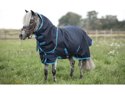 Deka výbehová Shetty/Pony Amigo Hero 6, s krkom, 200 g, navy/electric blue & navy