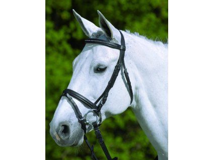 Uzdečka Star Diamond Waldhausen, čierna (Veľkosť MINI SHETTY	)