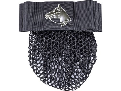 Sieťka do vlasov s ozdobou HKM, čierna
