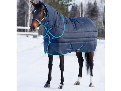 Deka stajňová Insulator Plus Amigo, 550 g, s krkom, electric blue/navy