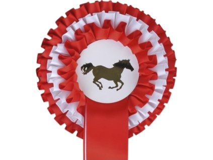 Kokarda trojradová HKM, red/white