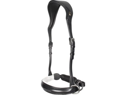 Uzdečka bezzubadlová Mistral F.R.A., black/white