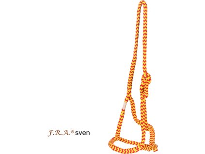 Ohlávka povrazová Sven F.R.A., 10 mm, red/yellow