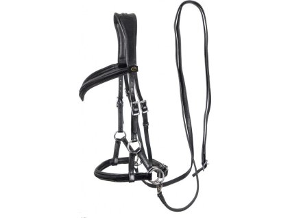 Uzdečka bezzubadlová Sidepull Isabel F.R.A., black/gloosy
