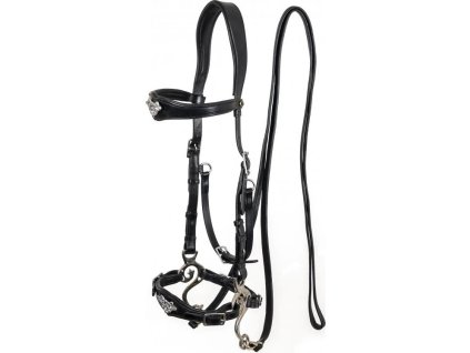 Uzdečka Hackamore Imperial F.R.A., čierna
