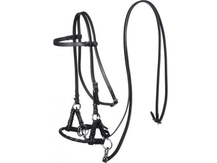 Uzdečka bezzubadlová Sidepull Pariba F.R.A., čierna