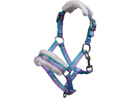 Ohlávka Funny Horses HKM, turquoise/lilac