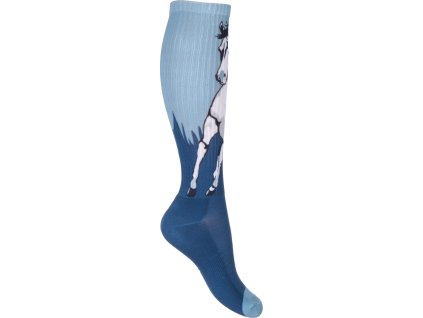Podkolienky jazdecké Helsinki HKM, detské, ice blue/blue
