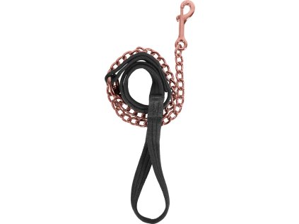 Vodítko s retiazkou Soft Waldhausen, 1,65 m, black/rose gold