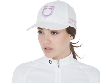 Šiltovka New Collection Equestro, white/lilla