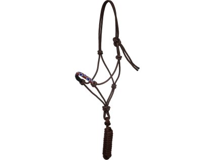 Set povrazovej ohlávky s vodítkom Navayo Pool's, hnedý