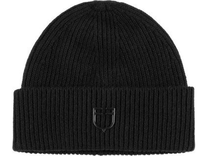 Čiapka zimná Knitted Wool Equestro, čierna