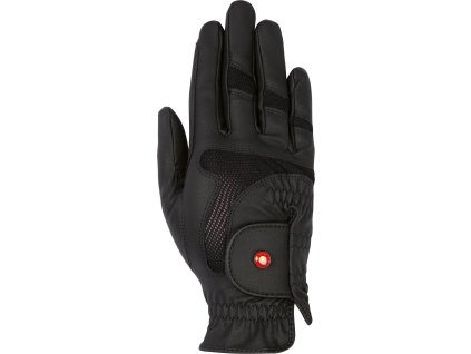 Rukavice jazdecké Professional Air Mesh HKM, čierne