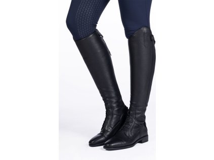 Čižmy jazdecké Titanium Style HKM, šírka XS, dámske, čierne