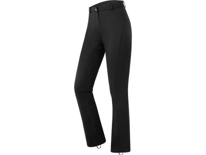 Nohavice jazdecké Essential ELT, s celokoženým sedom, dámske, čierne