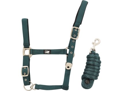 Set ohlávky s vodítkom Nylon Supreme, hunter green
