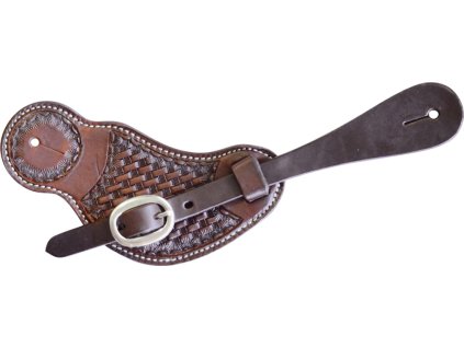 Remienky k westernovým ostrohám Wide Pool's, hnedé
