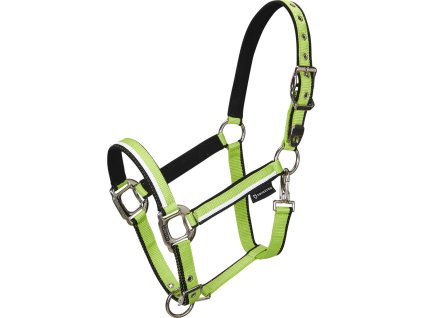 Set ohlávky s vodítkom White Trim Equestro, lime/black