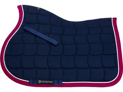 Dečka podsedlová White Trim Equestro, všestranná, navy/fuchsia