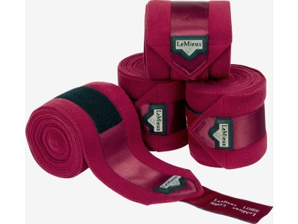 Bandáže Polo Loire Satin LeMieux, 4 ks, 3,8 m, mulberry