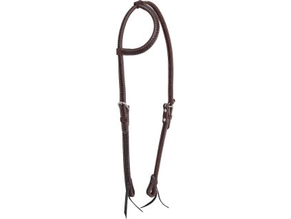 Uzdečka westernová Basket Tooling Pool's, jednouška, COB/FULL, hnedá