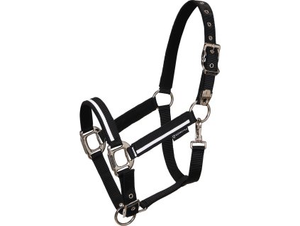 Set ohlávky s vodítkom White Trim Equestro, black/black