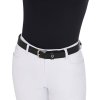 Opasok kožený Egg Butt Equestro, black/silver
