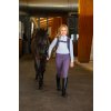 Legíny jazdecké Sophia Equipage, s gripom, zimné, detské, montana grape