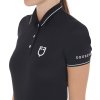 Tričko polo Equestro, dámske, čierne