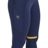 Legíny jazdecké Kao Light Equestro, s gripom, dámske, navy/yellow