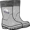 Gumáky zateplené Light Glitter Equipage, detské, silver