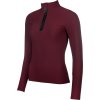 Tričko funkčné Livigno Ribbed HKM, dámske, bordeaux