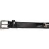 Opasok kožený Diamond Equestro, black/silver