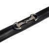 Opasok kožený Diamond Equestro, black/silver