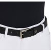 Opasok kožený Diamond Equestro, black/silver