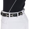Opasok kožený Diamond Equestro, black/silver