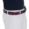 Opasok kožený Polo S Equestro, black/blue/burgundy