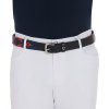 Opasok kožený Polo S Equestro, black/blue/burgundy