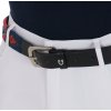 Opasok kožený Polo S Equestro, black/blue/burgundy
